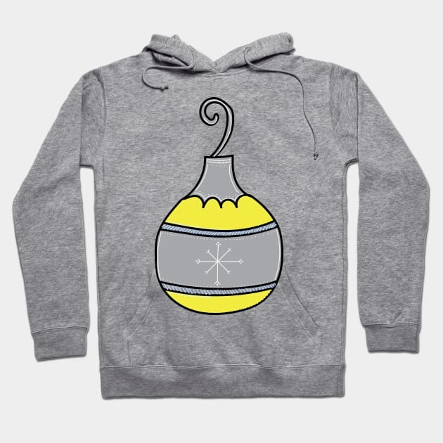 Whimsical Holiday Ball Ornament Illustration Hoodie by Angel Dawn Design